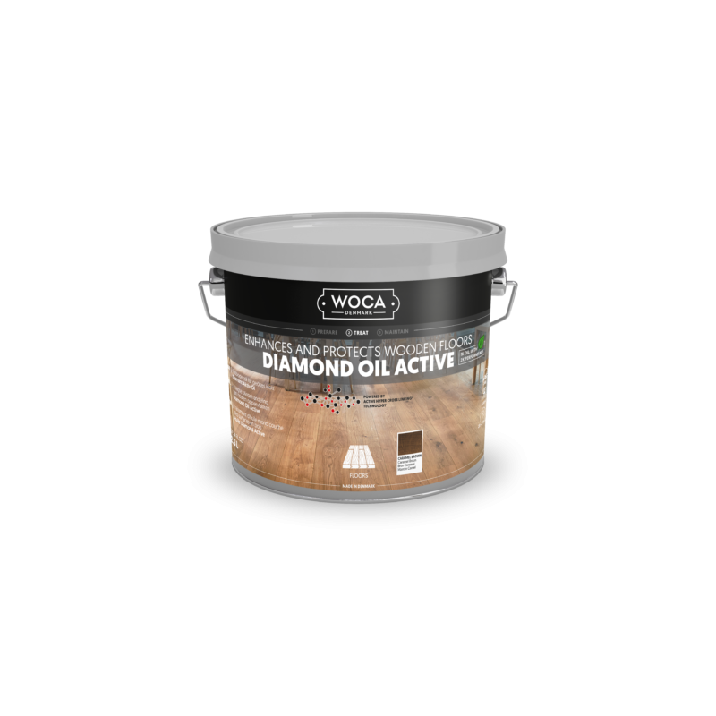 WOCA Diamond Oil Active Caramel Brown 2.5L Brun Caramel