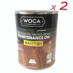 Lot de 2x Woca Maintenance Oil Huile d'entretien Blanc